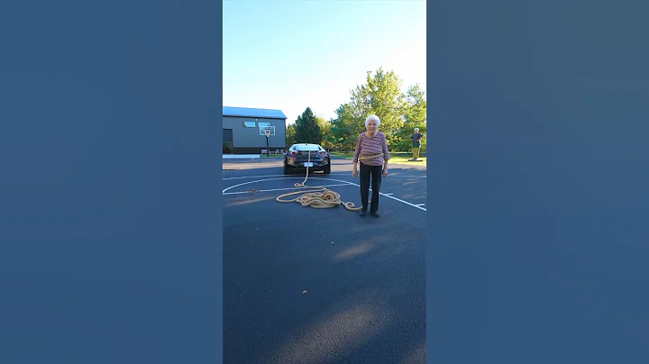 Car Rope Pull Goes From Bad To Worse 😫 #car #fail #grandma