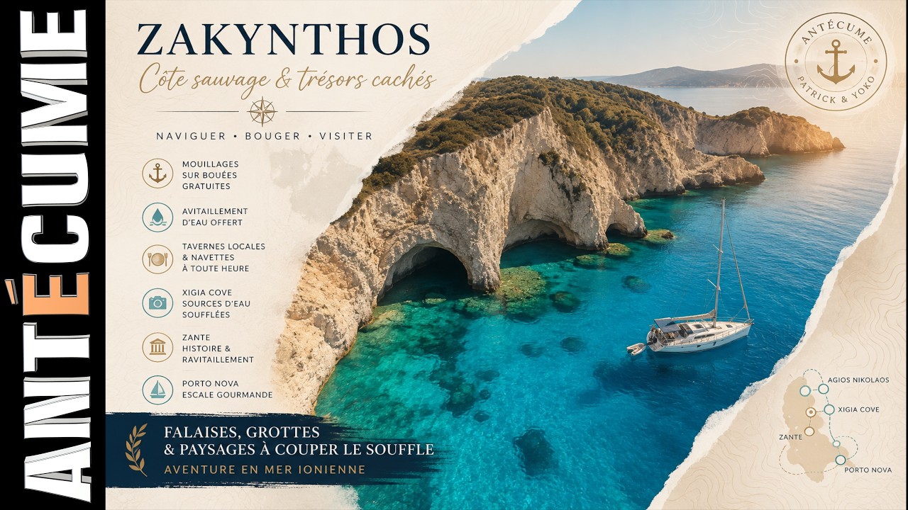 ⁣⛵️Zakinthos : Grottes, falaises & eaux turquoises 🇬🇷