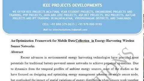 An Optimization Framework for Mobile Data Collection  in Energy Harvesting Wireless Sensor Networks