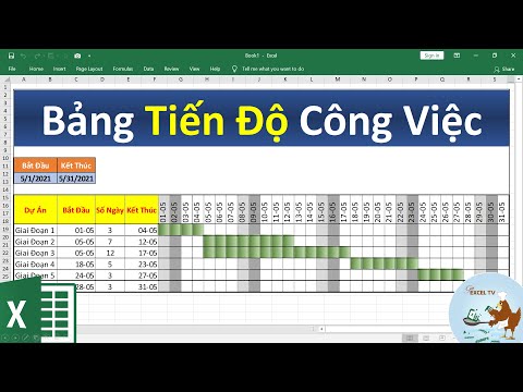 Hướng dẫn lập tiến độ công việc bằng excel (Vô cùng đơn giản)