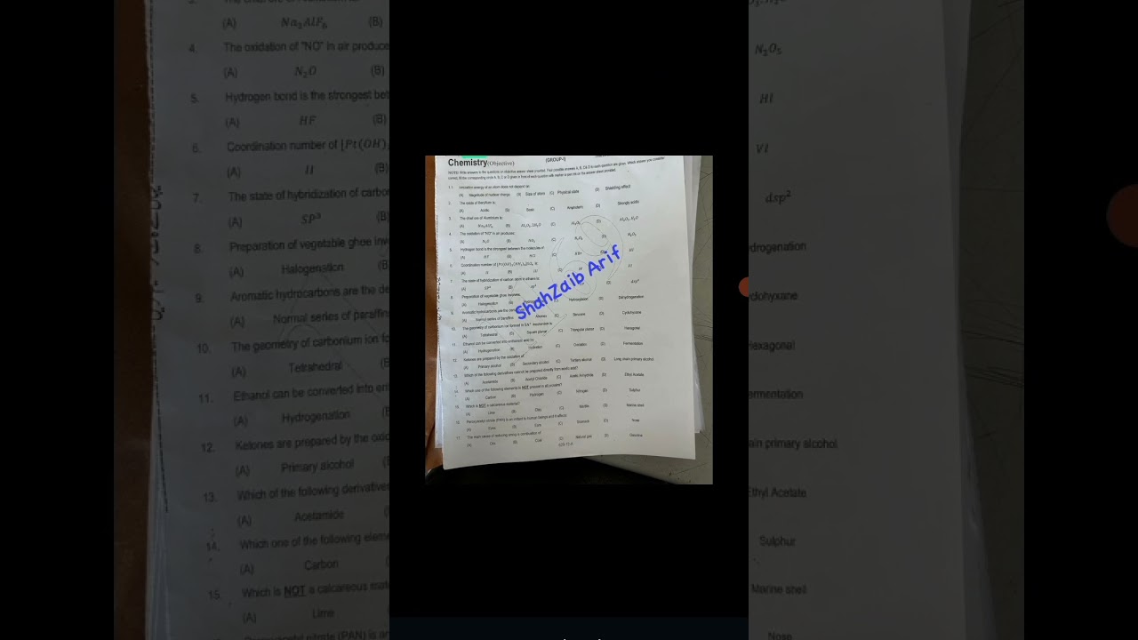 2nd year chemistry G1 2024 Rawalpindi board G1|| 12th chemistry Rawalpindi board 2024 G1