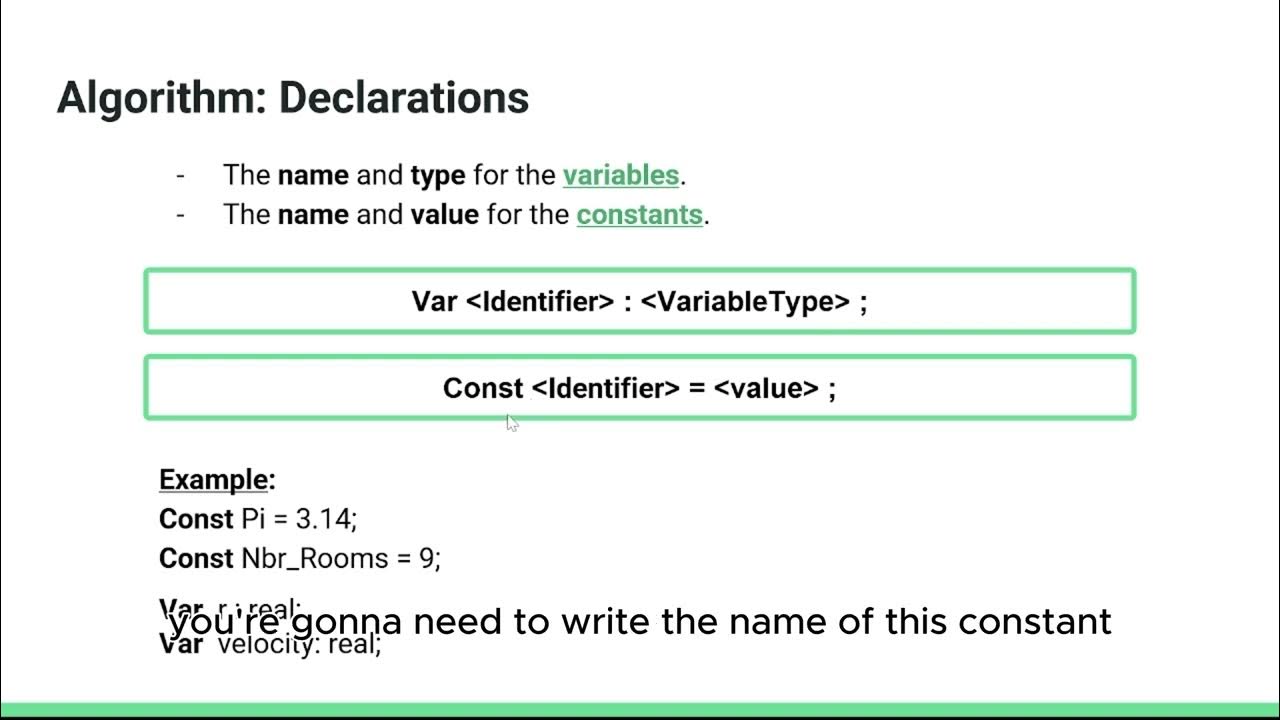 Algo1: Chapter 1 -How to write a proper Algorithm- - YouTube