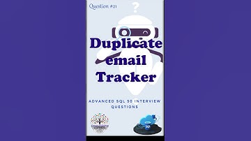 Duplicate email Tracker #sqlfordataengineer #faangpreparation #interviewquestions #deinterview #sql