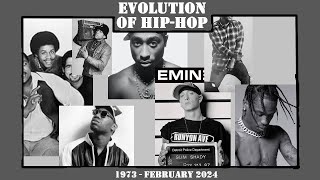 EVOLUTION of HIP HOP\/RAP (Best Hit Songs, 1973-2024) (FEBRUARY)