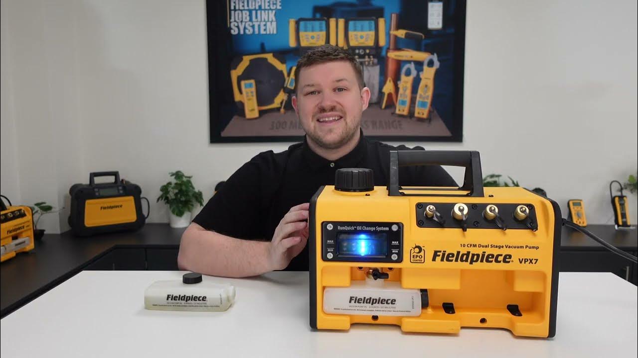VPX7 Vacuum Pumps RunQuick™ Oil Change System Fieldpiece Europe