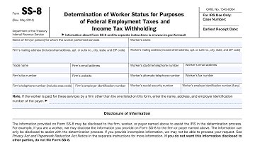 IRS Form SS-8 Walkthrough ARCHIVED COPY - READ COMMENTS ONLY