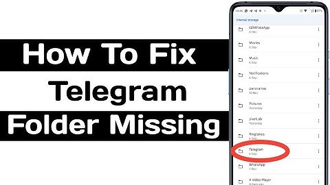 How To Fix Telegram Folder Missing in File Manger | Android 11