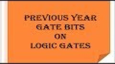 GATE Solved Problems || Logic Gates || Digital Electronics