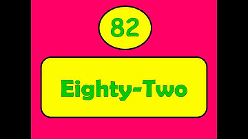 Number names - 81 to 85