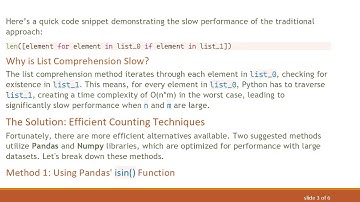 Efficiently Counting Elements in Long Lists with Python: A Guide