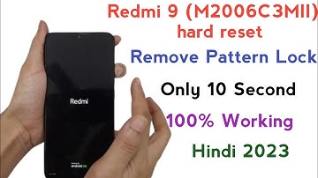 Redmi 9 (M2006C3MII) hard reset / remove pattern password pin lock unlock kare New Trick Hindi 2023