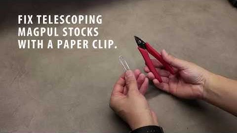 Fix or Pin Magpul Stock with Paper Clip