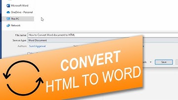 How to Convert HTML File to Word