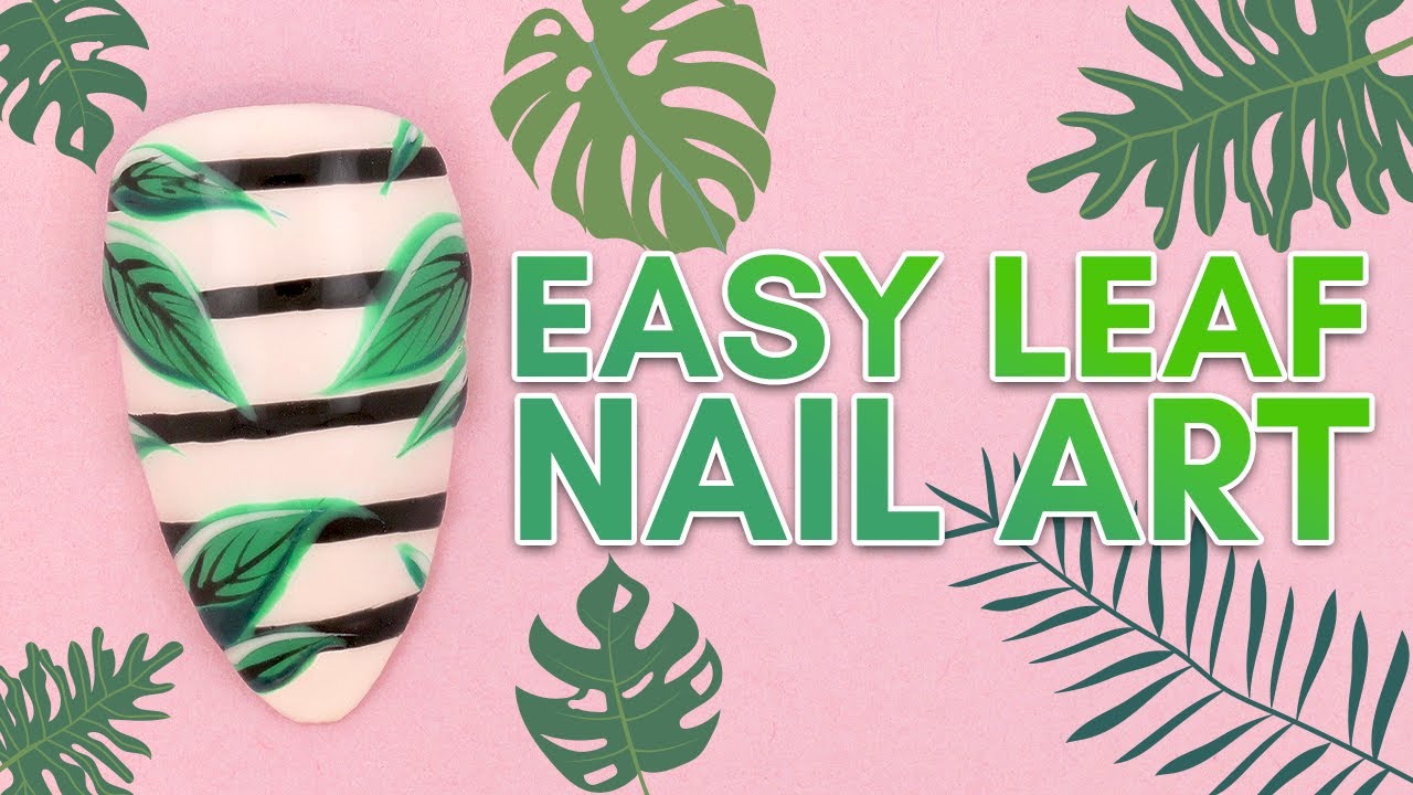 7. Cute and Easy Leaf Nail Design - wide 3