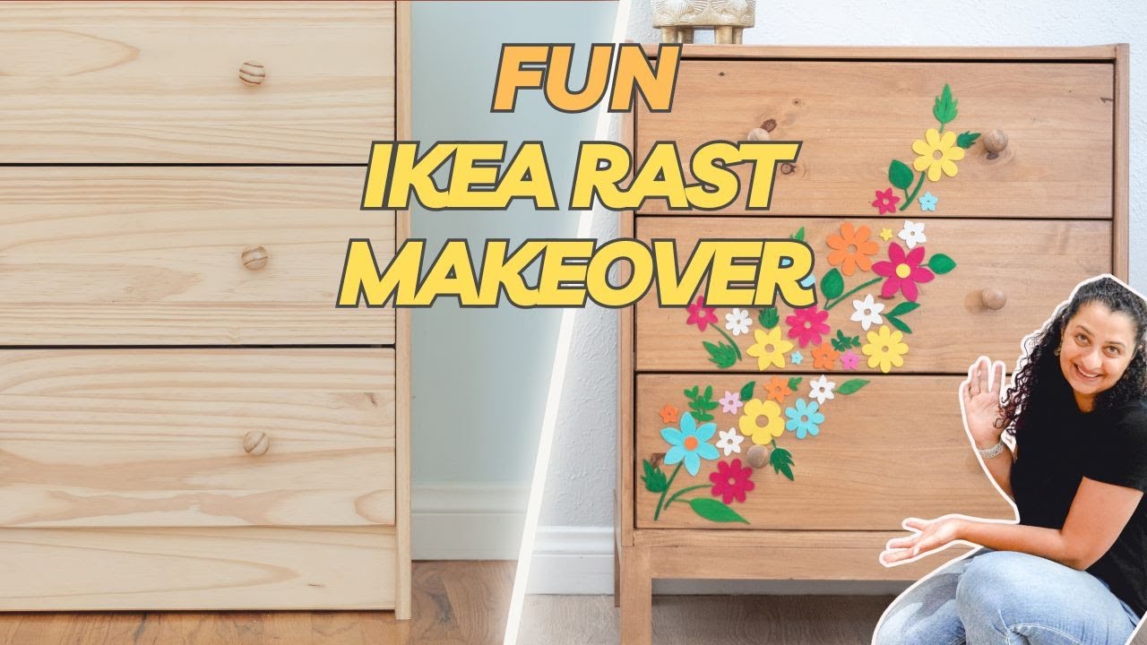Unique IKEA Rast Makeover Using Custom Cricut Wood Cutouts