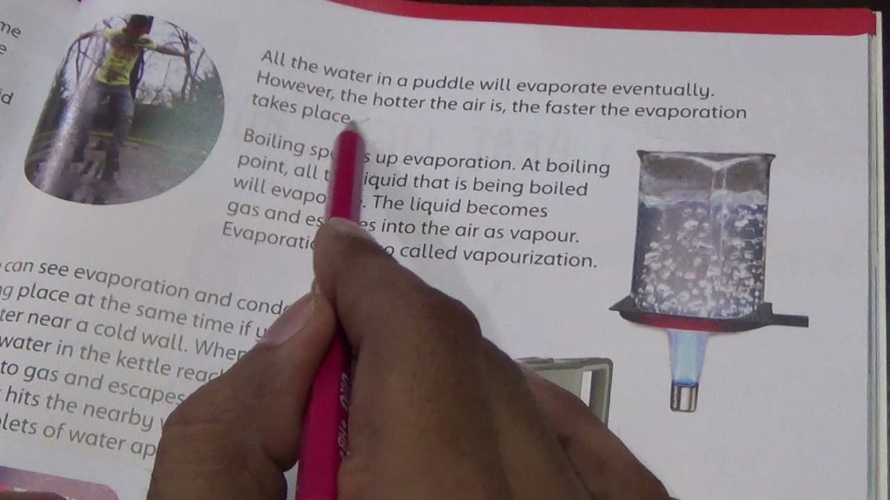 Class 5th Science Chapter no 8 Topic Evaporation YouTube