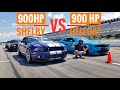 Fully BUILT MUSTANG GT500 vs My HELLCAT : BOTH 900HP EACH