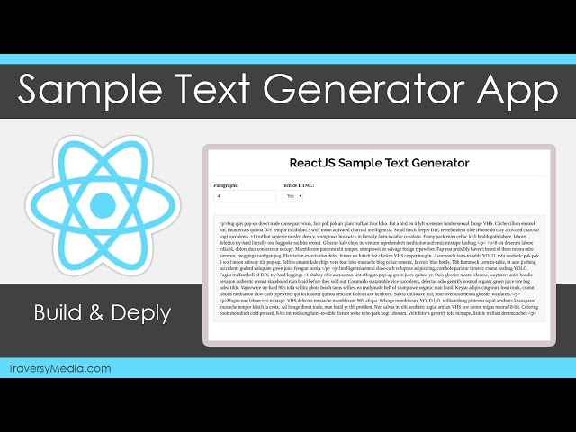 Build Deploy A React Js Text Generator App Youtube