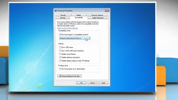 Windows® 7: Change program compatibility