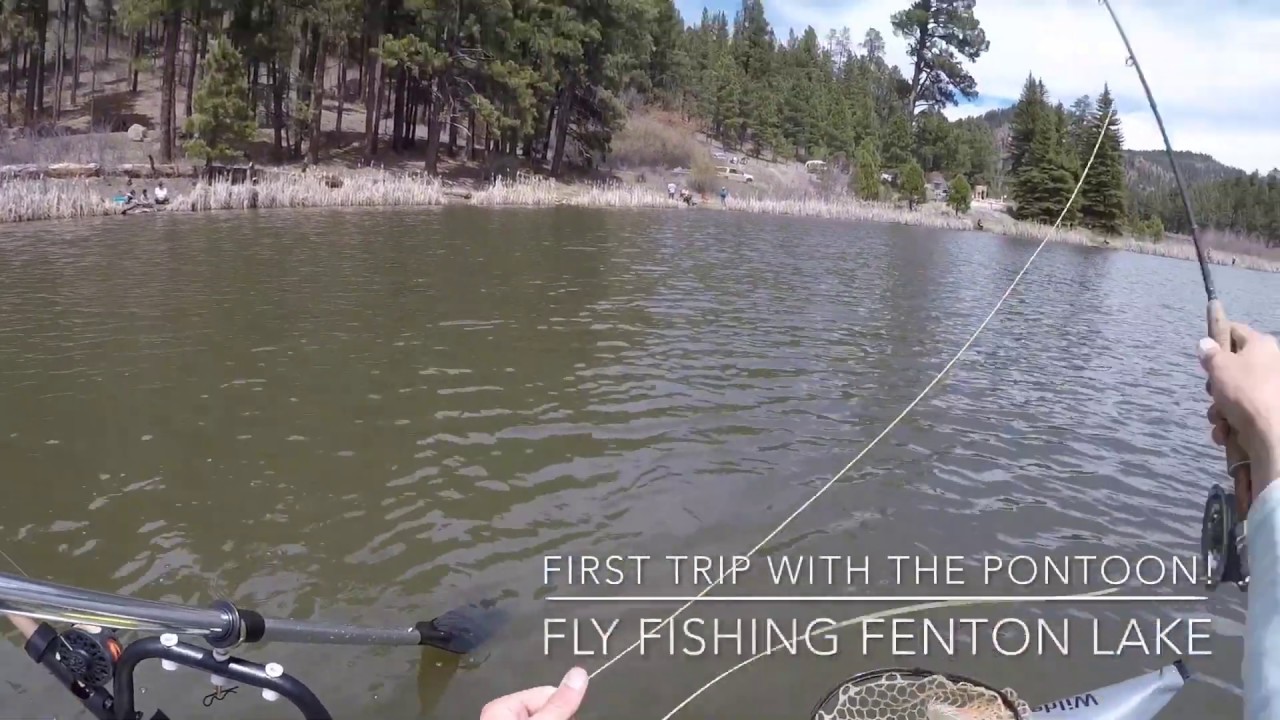 First trip with the pontoon boat! Fly fishing Fenton Lake YouTube