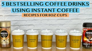 NSTANT COFFEE SERIES: CAFE-STYLE HOT COFFEE BESTSELLERS IN 8OZ TO-GO CUPS