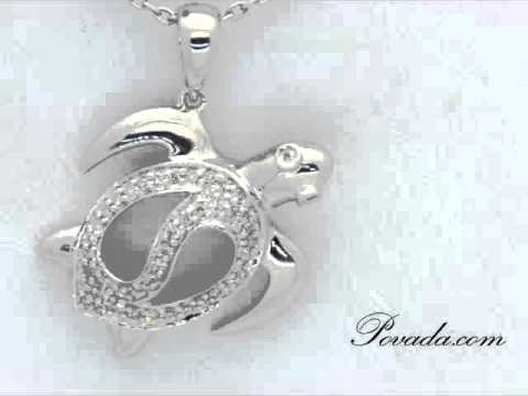 Diamond Turtle Pendant