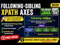 102. following-sibling XPath Axes (Selenium Java 2026)