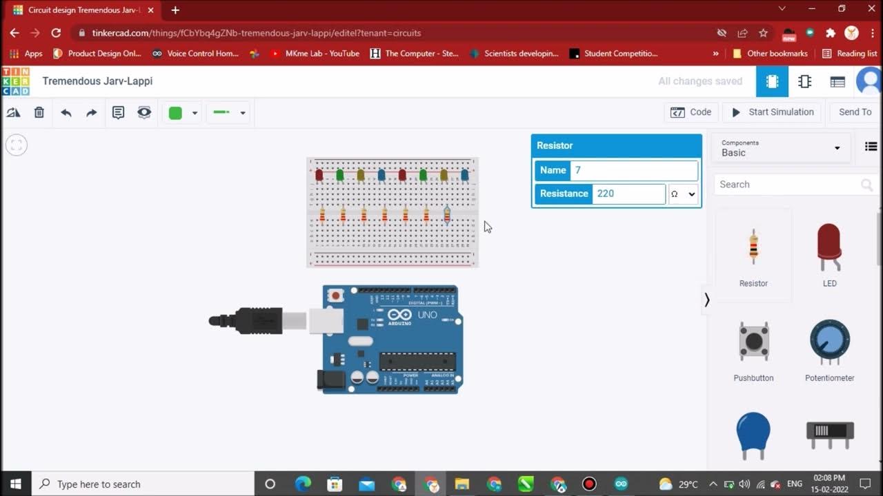 Multiple LED Blinking Task With Arduino uno Using Tinkercad - YouTube