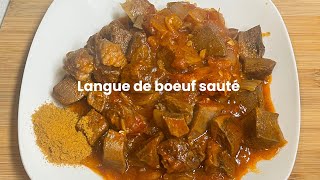 Langue sauté de bœuf, simplement fait