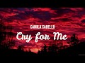 Camila Cabello - Cry for Me (Letra)