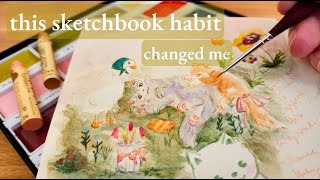 How I've learned to draw even in art block, burnout and stress, with this sketchbook habit