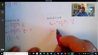 Finding Midpoint from Coordinates of Endpoints