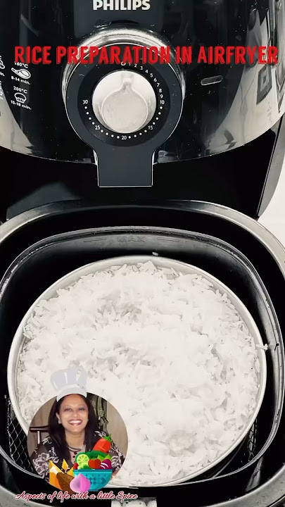 How to cook rice in Airfryer #food #recipe #easymethod  #shorts #cooking / Fluffy Rice In Airfryer