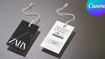 How to Design a Clothing Label Tag using Canva | Price Tag Design