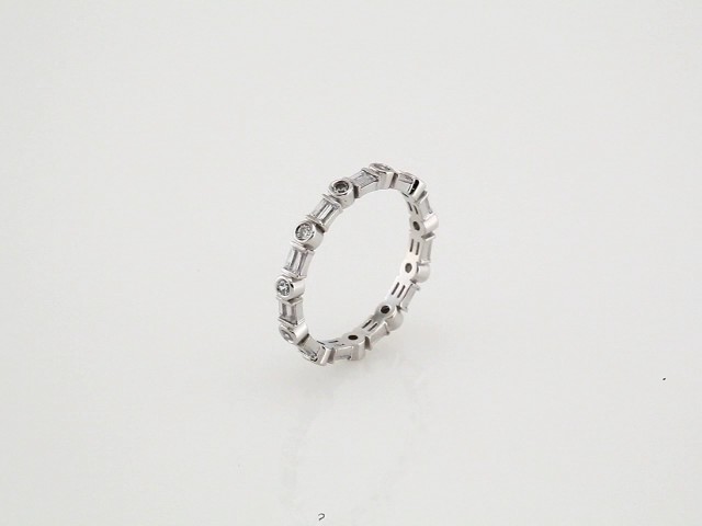 Baguette Accented Eternity Band view 3