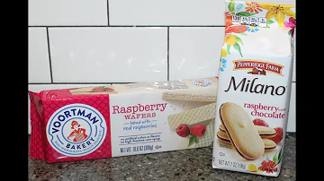 Voortman Bakery Raspberry Wafers & Pepperidge Farm Raspberry Chocolate Milano Cookies