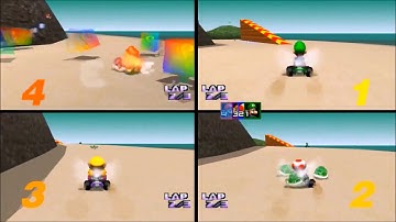 [Full HD 60fps] Mario Kart 64 All Cups played by the CPU