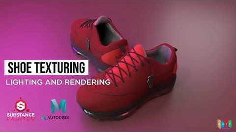 Nike Shoe texturing lighting and rendering (Substance painter and Maya workflow) timelapse