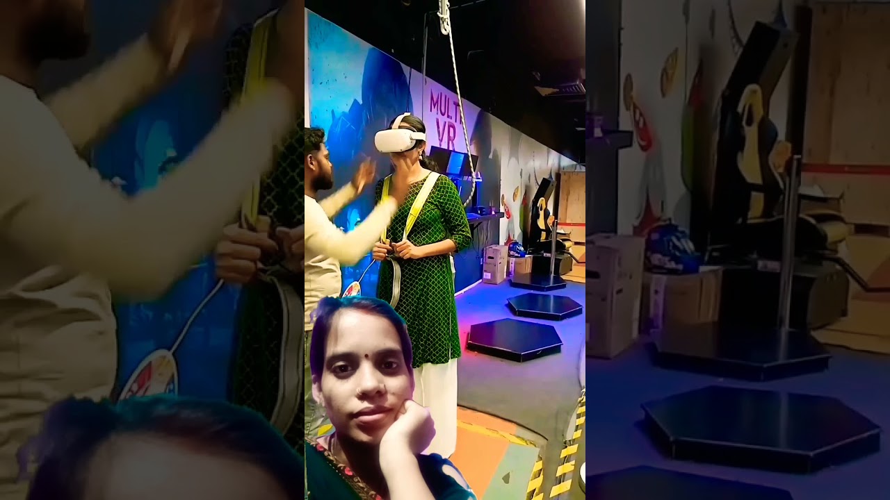 Funny virtual reality reaction Vr world Velankanni 