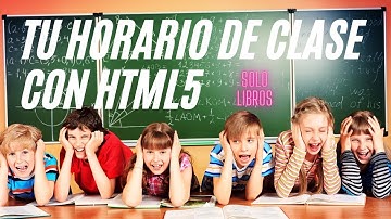 Horario de Clase con HTML5-VSCode | Solo uno más