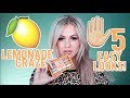 ✋🏻5 EASY MAKEUP LOOKS WITH MAYBELLINE 🍋LEMONADE CRAZE