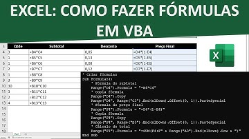 Excel: Como fazer fórmulas em VBA (Macros)