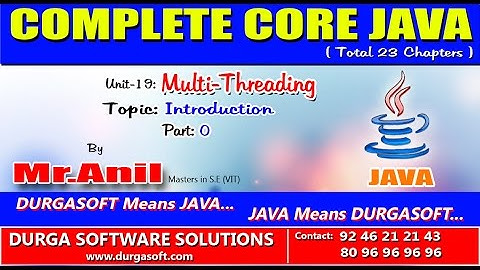 Core Java-Multi-Threading-Introduction-Part 0