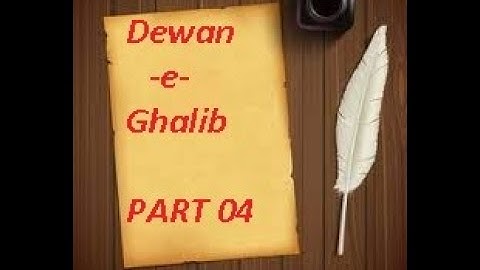 Mirza Ghalib Poetry  ||  Urdu Poetry  ||  Dewan-e-Ghalib  PART 04