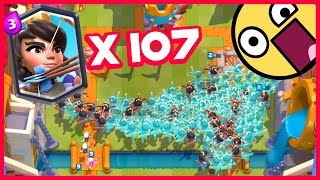 Clash Royale - 107 Princesses! Mirror-Clone-Princess Army World Record?!