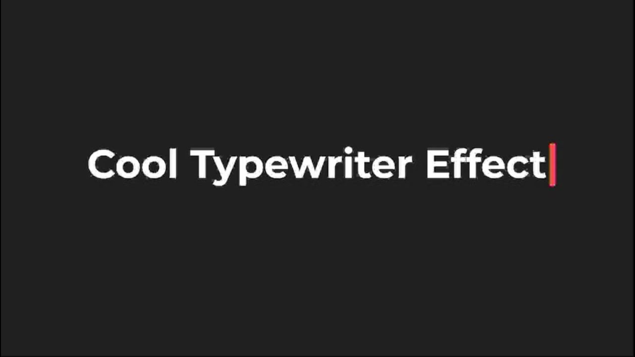 Typing Text Effect using Pure CSS - YouTube