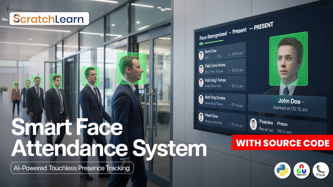 Build a Face Recognition-Based Face Attendance System | Fast Python Demo #facedetection #opencv