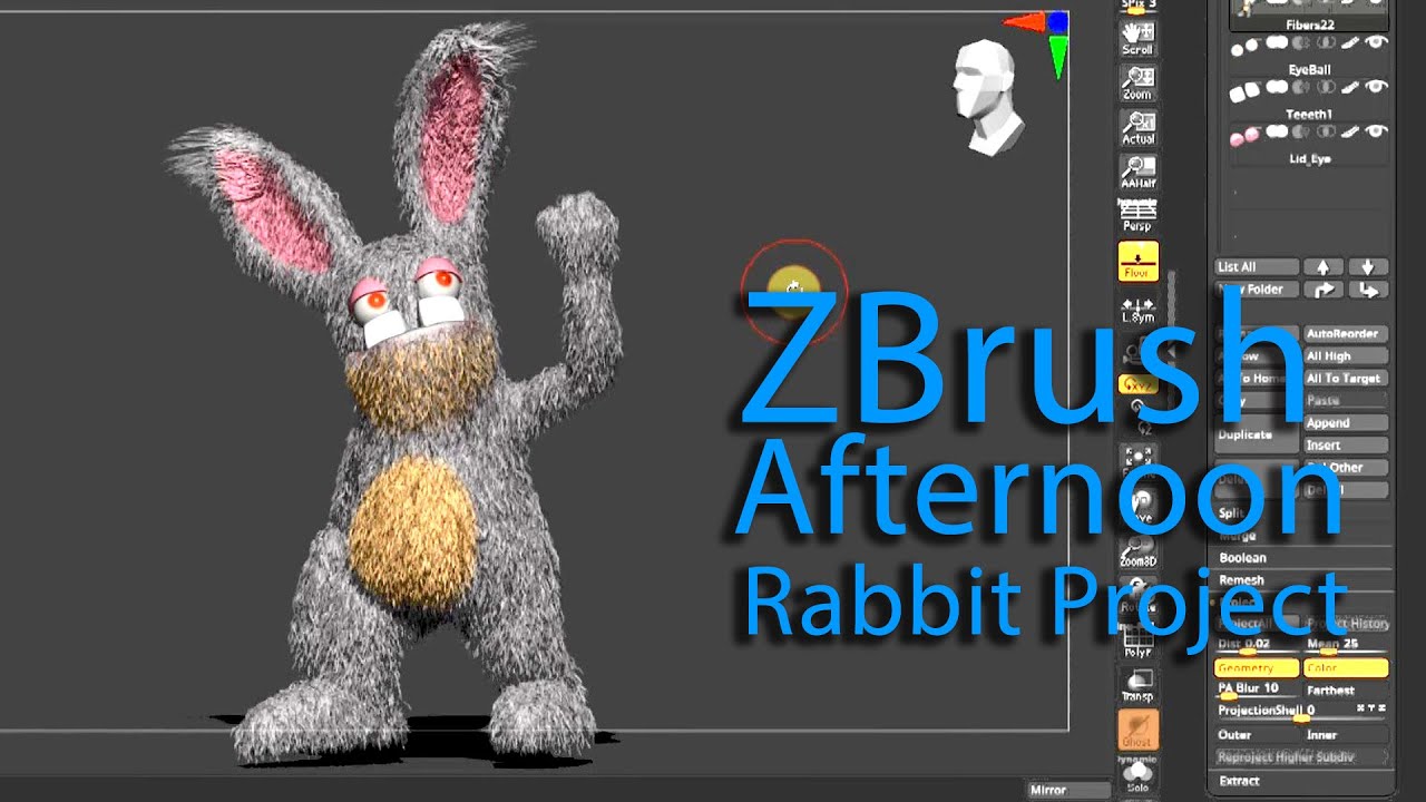 MS3D | ZBrush Afternoon | Beginner | Rabbit Project - YouTube