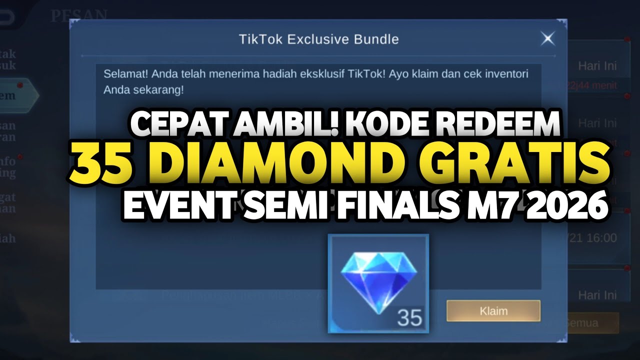 CEPAT AMBIL! KODE REDEEM 35 DIAMOND GRATIS EVENT SEMI FINALS GO1 M7 CARNIVAL MLBB 2026 