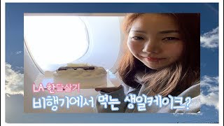 여행 Vlog | LA 한달살기#1| 비행기에서 케이크를 먹는다고? |엘에이 브이로그